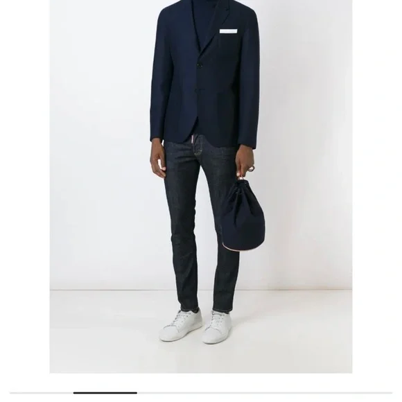 HERMES DRAWSTRING GRAY CANVAS BACKPACK Hermes Herline Backpack in Grey Canvas – Weekly Lux Drop main image 4